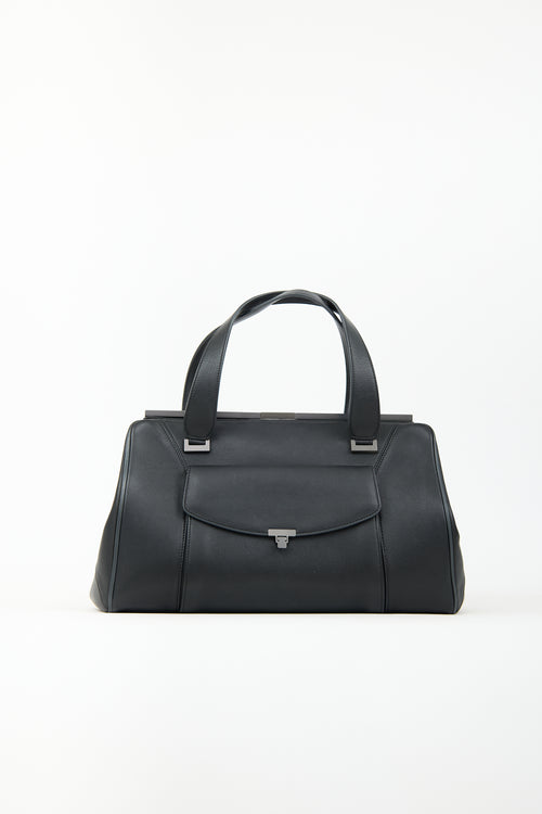 L
Wren Scott Black Leather Lula Doctor Bag