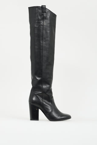 Laurence Dacade Black Leather Over The Knee High Boot