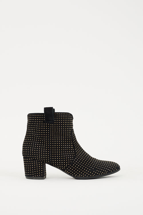 Laurence Dacade Black Suede Embellished Ankle Boot