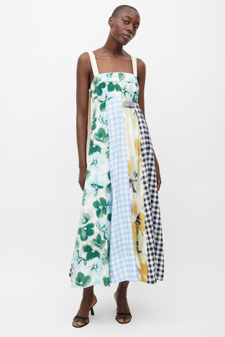 Lee Mathews Multicolour Floral 
Gingham Dress