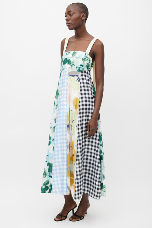 Lee Mathews Multicolour Floral 
Gingham Dress