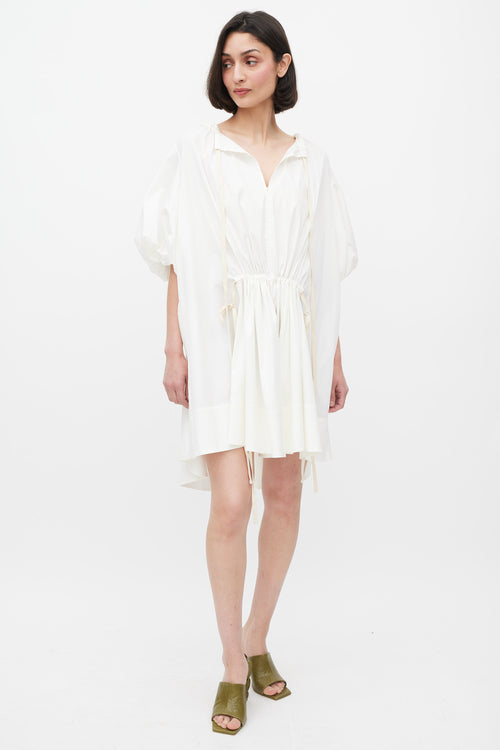 Lee Matthews White Cotton Elsie Tunic Dress