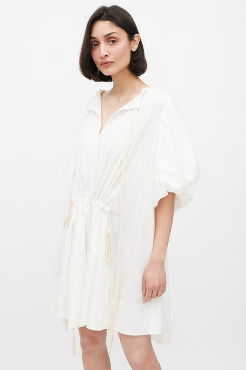 Lee Matthews White Cotton Elsie Tunic Dress