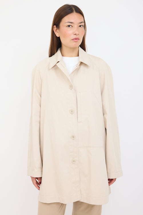 Lemaire Beige Balmacaan Jacket