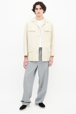 Lemaire Beige Four Pocket Chore Jacket