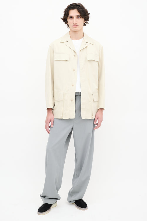 Lemaire Beige Four Pocket Chore Jacket