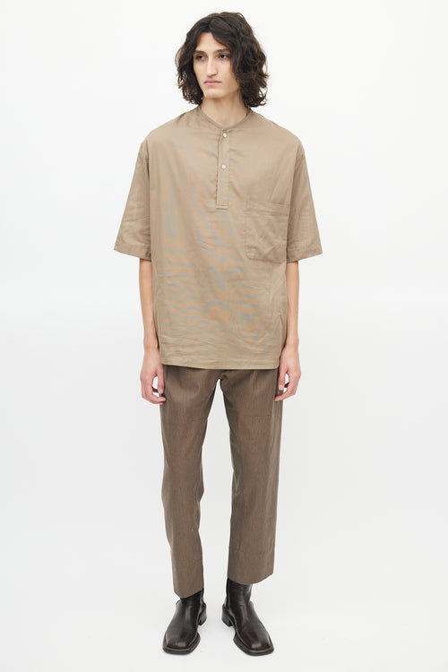 Lemaire Beige Henley Top