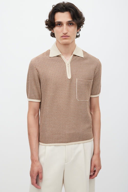 Lemaire Beige Knit Polo