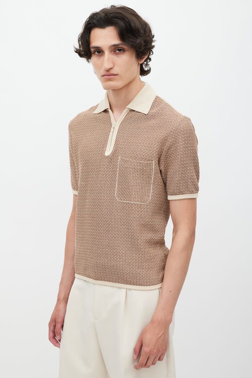 Lemaire Beige Knit Polo