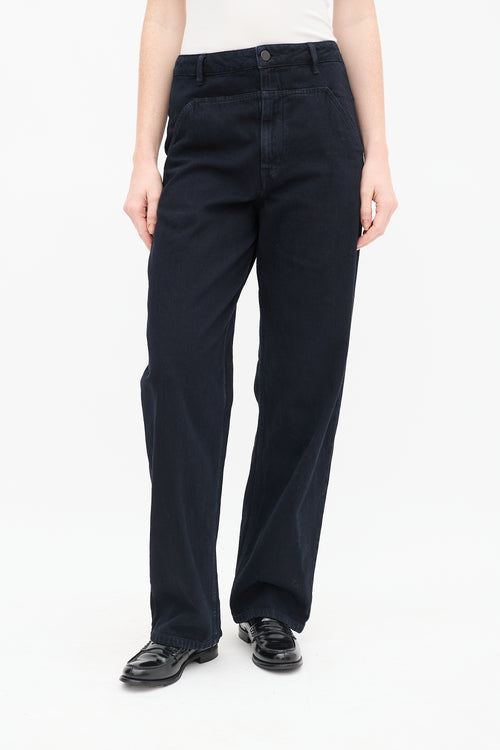 Lemaire Black Balloon Leg Panelled Jeans