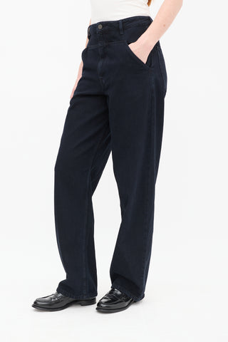 Lemaire Black Balloon Leg Panelled Jeans