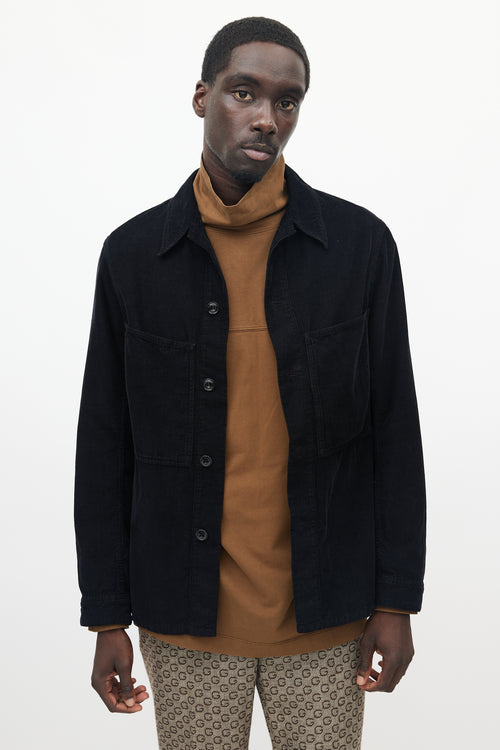 Lemaire Black Corduroy  Shirt