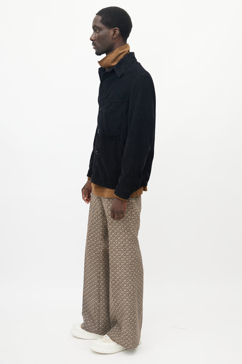 Lemaire Black Corduroy  Shirt