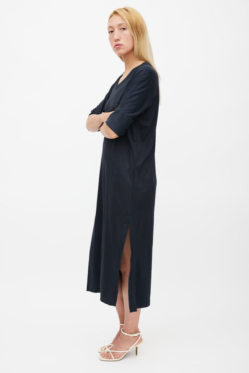 Lemaire Black T-Shirt Pocket Dress