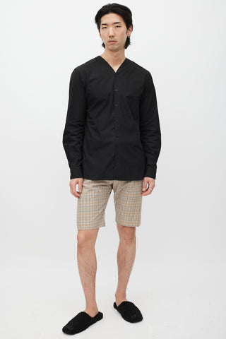 Lemaire Black V-Neck Shirt