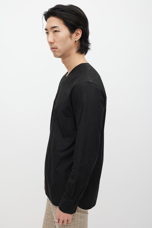 Lemaire Black V-Neck Shirt