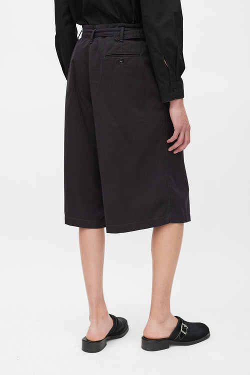 Lemaire Black Wide Leg Short