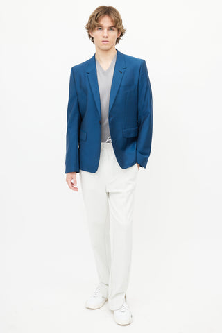 Lemaire Blue Mohair 
Wool Blazer