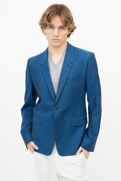 Lemaire Blue Mohair 
Wool Blazer