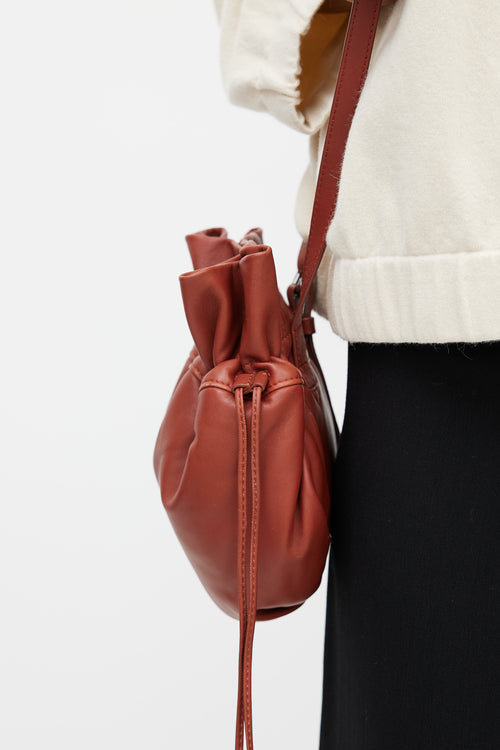 Lemaire Brown Leather Glove Bag