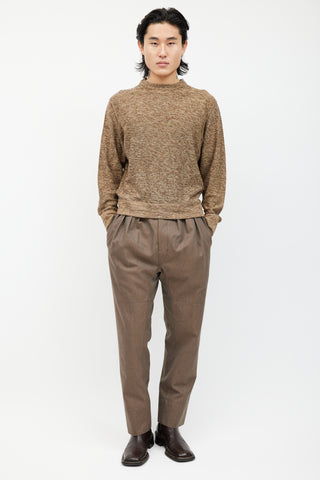 Lemaire Brown Melange Knit Sweater