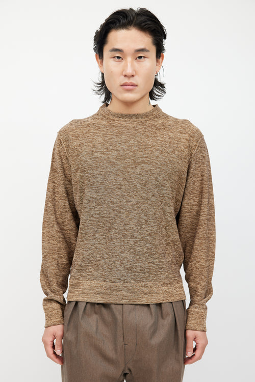 Lemaire Brown Melange Knit Sweater