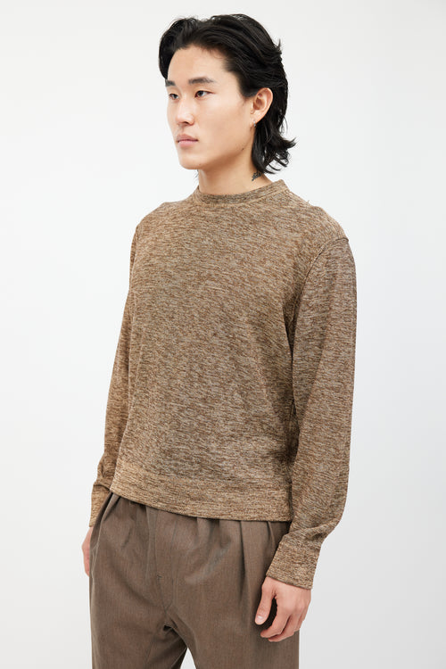 Lemaire Brown Melange Knit Sweater