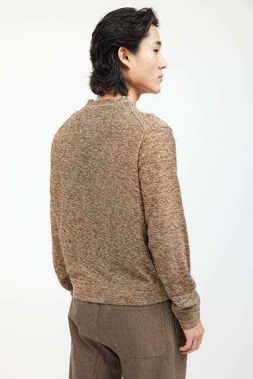 Lemaire Brown Melange Knit Sweater