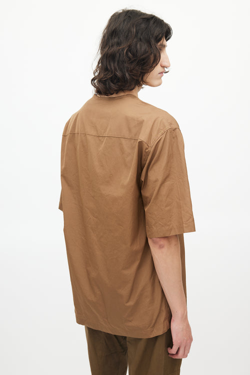 Lemaire Brown Minimal Pocket T-Shirt