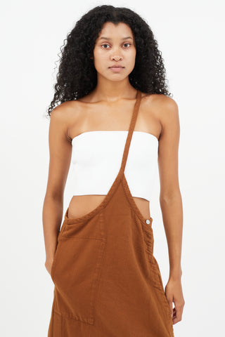 Lemaire Brown One Shoulder Wrap Skirt