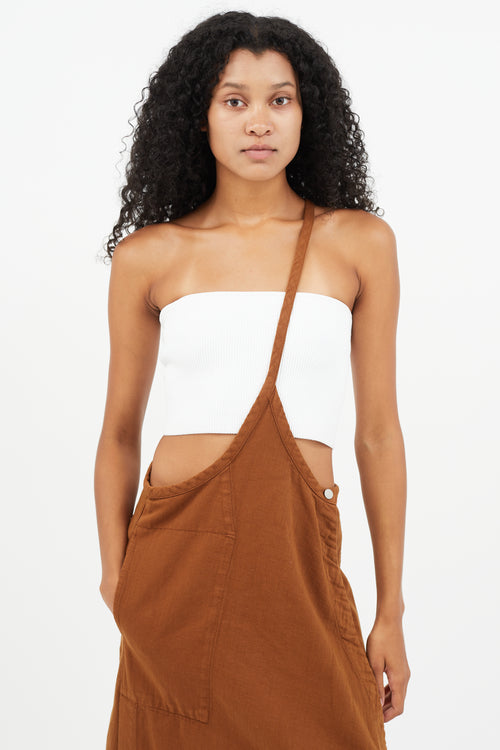 Lemaire Brown One Shoulder Wrap Skirt