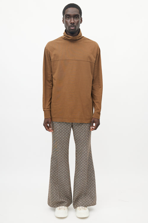 Lemaire Brown Turtleneck Top