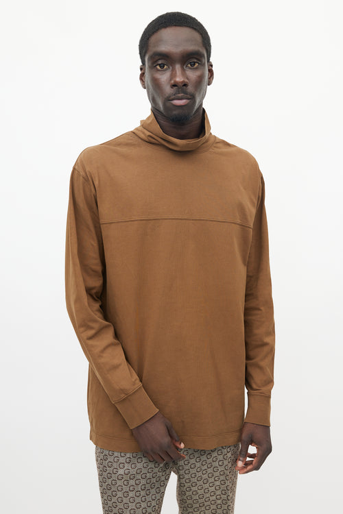 Lemaire Brown Turtleneck Top