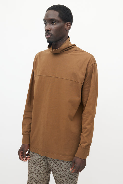 Lemaire Brown Turtleneck Top