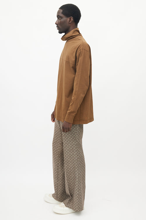 Lemaire Brown Turtleneck Top