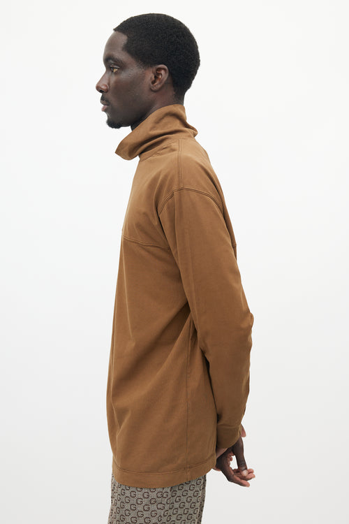 Lemaire Brown Turtleneck Top