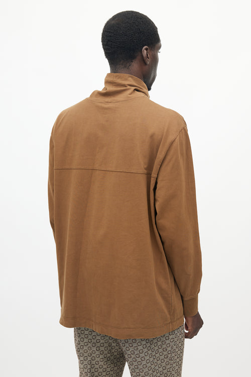 Lemaire Brown Turtleneck Top