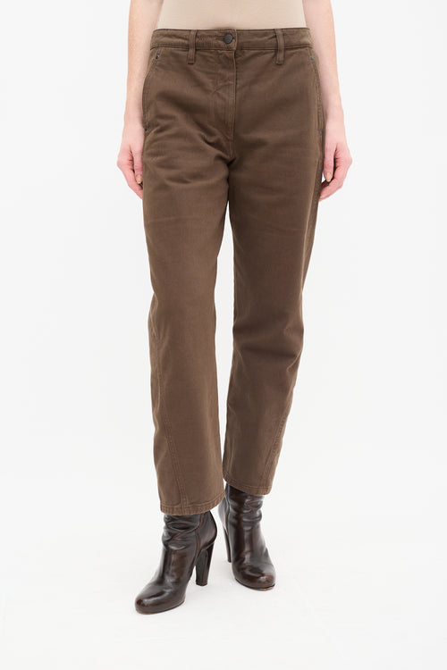 Lemaire Brown Twisted Tapered Jeans