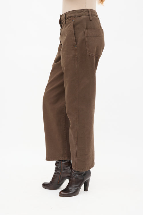 Lemaire Brown Twisted Tapered Jeans