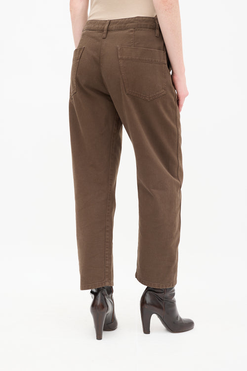 Lemaire Brown Twisted Tapered Jeans