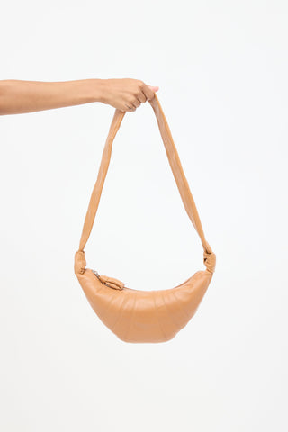 Lemaire Brown Leather Small Croissant Bag