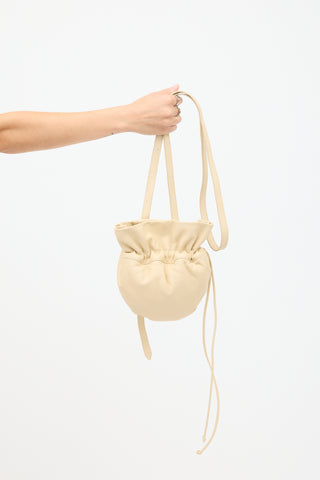 Lemaire Cream Leather Glove Crossbody Bag