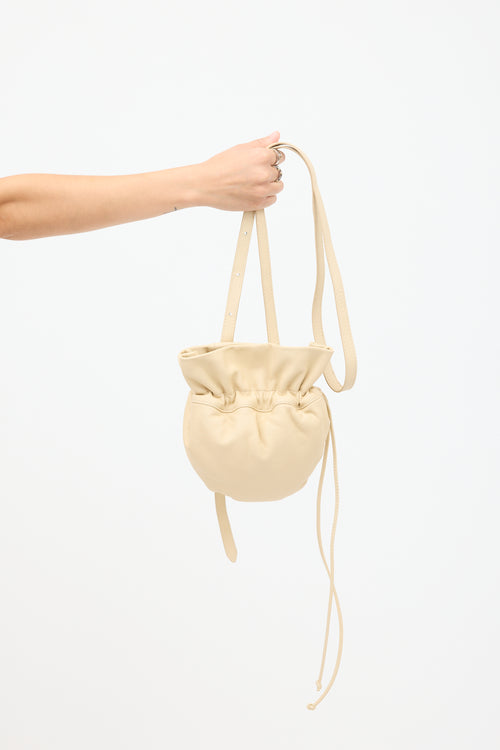 Lemaire Cream Leather Glove Crossbody Bag