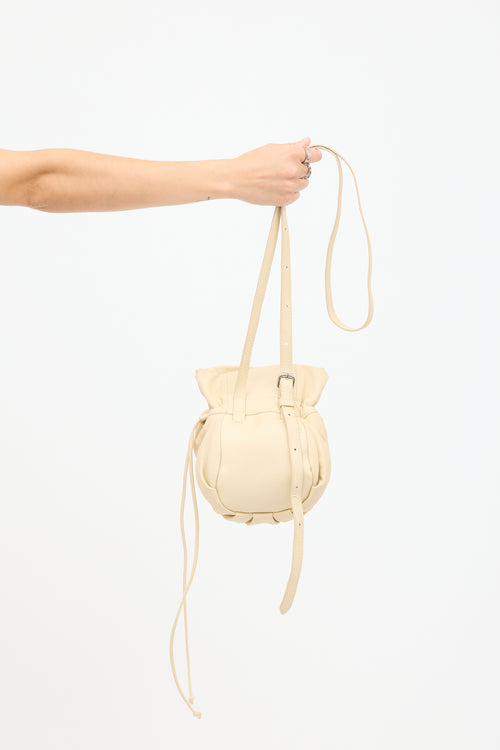 Lemaire Cream Leather Glove Crossbody Bag