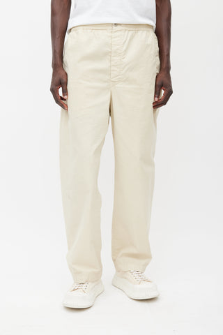 Lemaire Cream Straight Leg Trouser