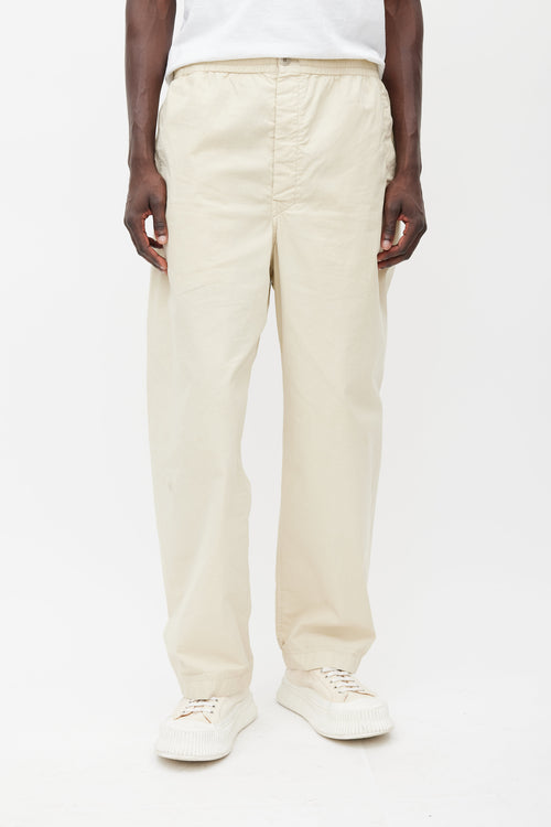 Lemaire Cream Straight Leg Trouser