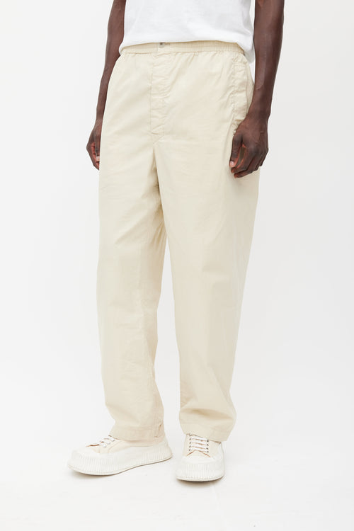 Lemaire Cream Straight Leg Trouser