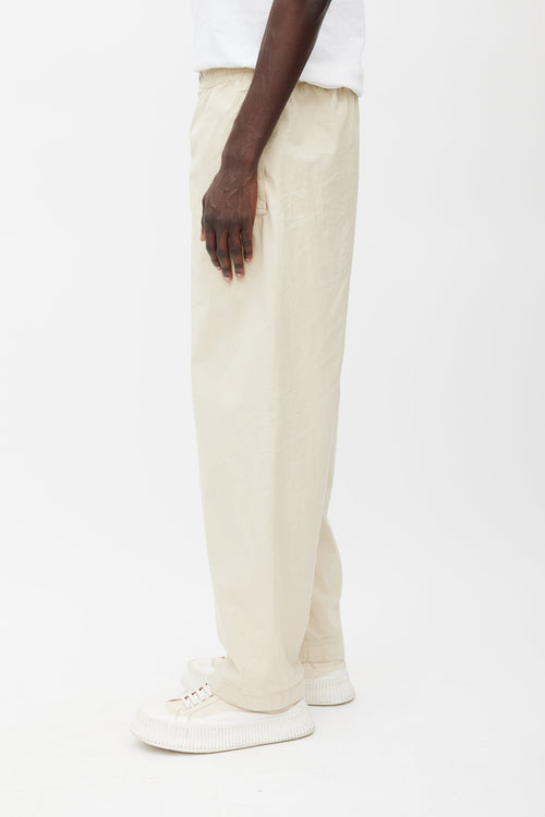 Lemaire Cream Straight Leg Trouser