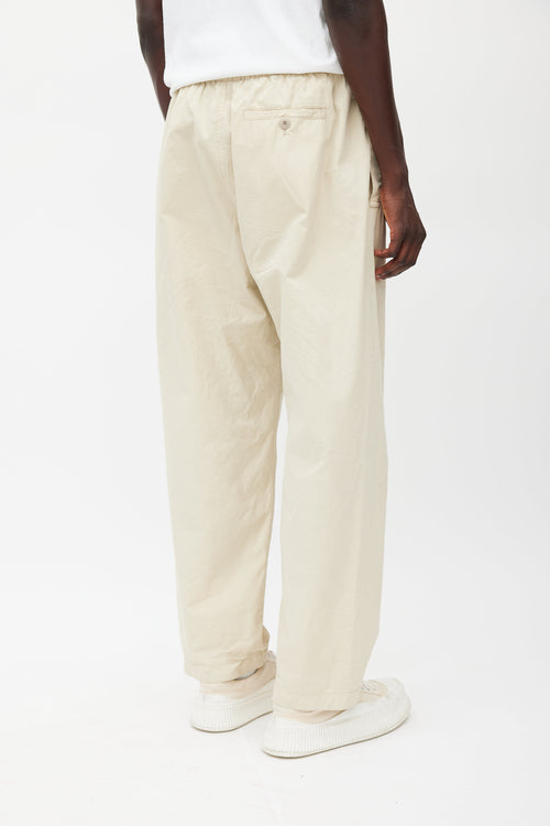 Lemaire Cream Straight Leg Trouser