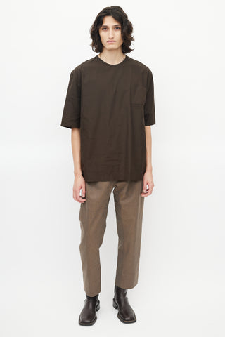 Lemaire Green Minimal Pocket T-Shirt